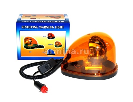 Маяк сигнальный WL-008-12 c магнитом и выключателем, 12В, 10Вт /20