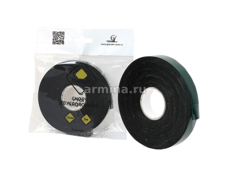 Скотч двусторонний "ГЛАВДОР" GL-771, 12мм х 5м, зеленый /700