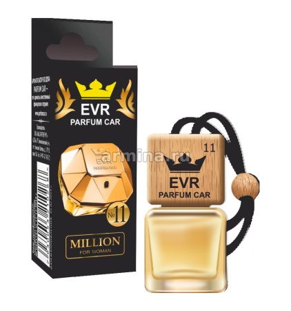 Ароматизатор "EVR Parfum CAR" флакон с деревянной крышкой по мотивам №11 1Million woman /10