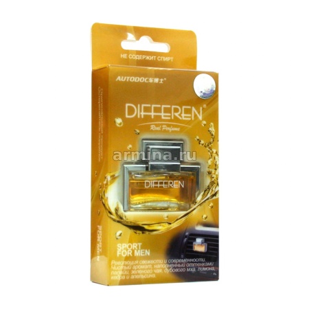 Ароматизатор "AUTODOC" на дефлектор "DIFFEREN" K-1011 "Sport for Men", 11 мл /5/50