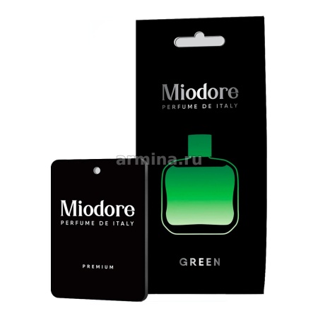 Ароматизатор "MIODORE"  бумажный "Green" (по мотивам Eau de Lacoste L.12.12: Vert - Lacoste)/22