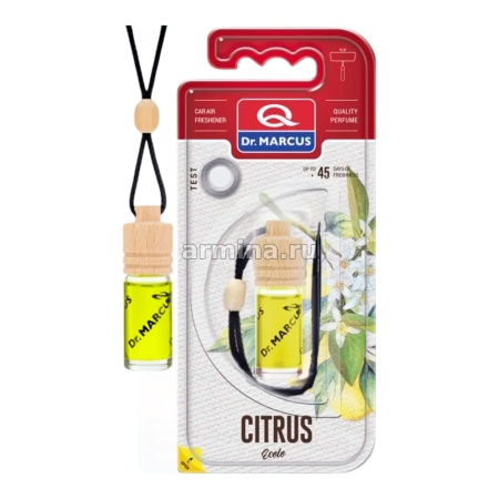 Ароматизатор "Dr.MARCUS" флакон с деревянной крышкой "Ecolo" Citrus 4,5мл /блок 25/100