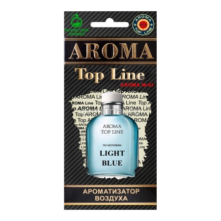 Ароматизатор "AROMA TOP LINE" бумажный №63 "Light Blue" /уп-10/60