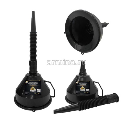 Воронка-непроливайка "ГЛАВДОР" GL-854 для топлива с диаметром горлышка 160 мм, металл. сетка /18/504