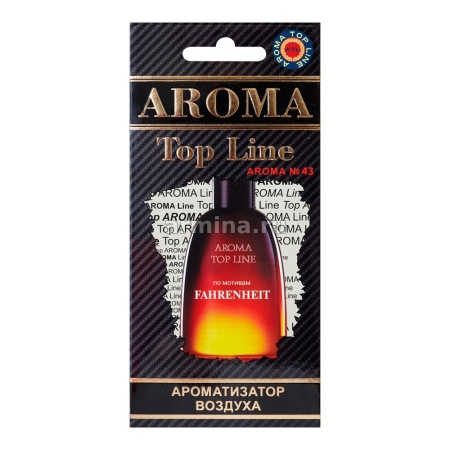 Ароматизатор "AROMA TOP LINE" бумажный №43 "Dior Fanrenheit" /уп-10/60
