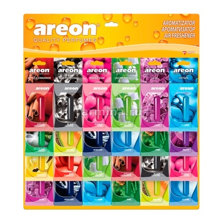 Ароматизатор "AREON" гелевый "LIQUID" "Ассорти" МИКС, 5 мл /п-24/360