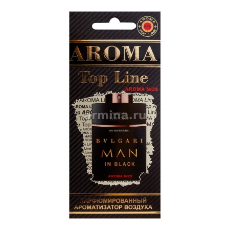 Ароматизатор "AROMA TOP LINE" бумажный №29 "Man in black" /уп-10/60