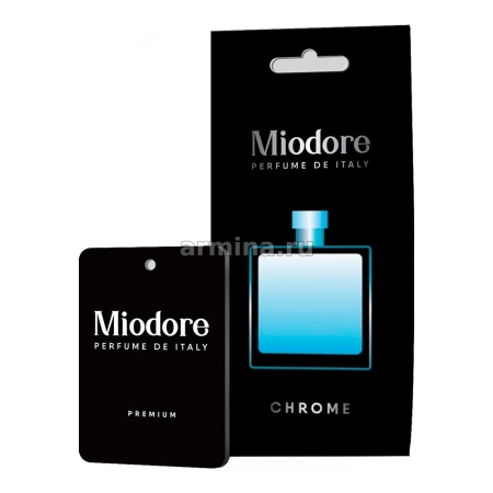 Ароматизатор "MIODORE"  бумажный "CHROME" (по мотивам  Chrome - Azzaro)/22