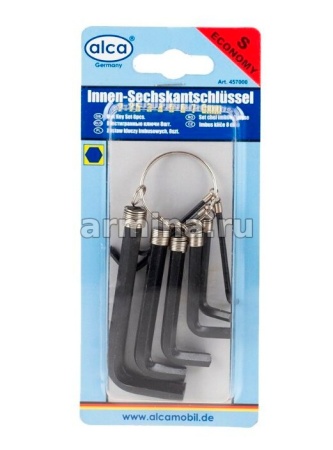 Ключи шестигранные "ALCA" 457000 укороченные, 2-8 мм (8 шт.) /100