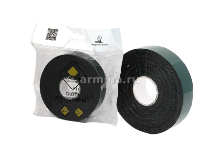 Скотч двусторонний "ГЛАВДОР" GL-772, 20мм х 5м, зеленый /425