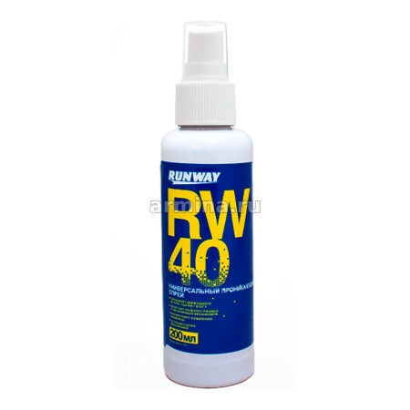Универсальный проникающий спрей "RUNWAY" RW4000, RW-40, 200 мл /24