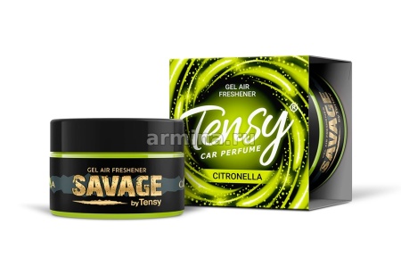 Ароматизатор "TENSY" на панель, ойл-гель "Savage" Citronella, 75 г /40