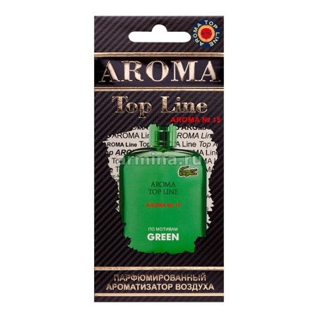 Ароматизатор "AROMA TOP LINE" бумажный №15 "Lacoste Green" /уп-10/60