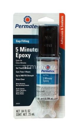 Клей эпоксидный "Permatex" 84101 многофункциональный, 5 мин., шприц, 25 мл /12