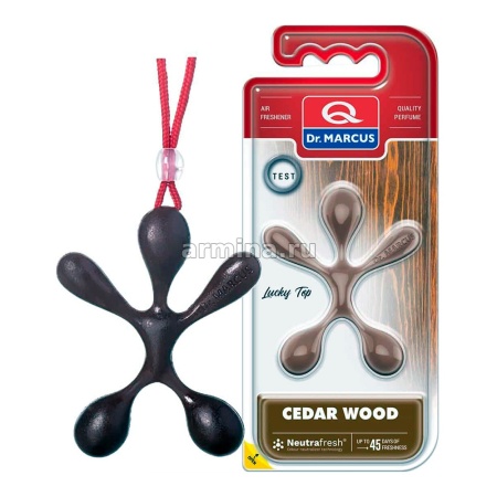 Ароматизатор "Dr.MARCUS" подвеска "Lucky Top" Cedar wood /блок 14/56