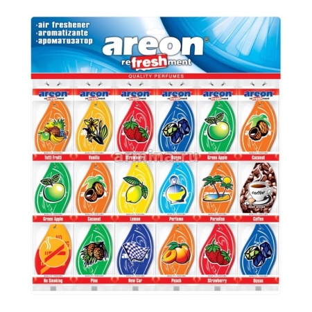 Ароматизатор "AREON" бумажный "MON CLASSIC" "Refreshment" "Ассорти" МИКС /п-72/1080