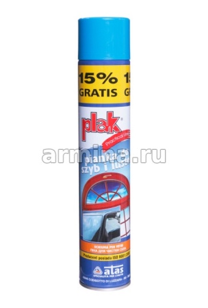 Очиститель стекол пенный "ATAS" "PLAK" аэрозоль, 500 мл /12