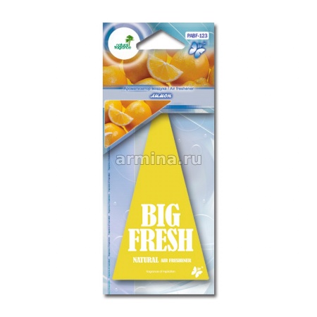 Ароматизатор "FKVJP" бумажный "BIG FRESH" PABF 123 "Лимон" /уп-10/200