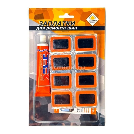 Заплатки для ремонта шин на клею "ГЛАВДОР" GL-843 прямоугольные (48 шт.) 