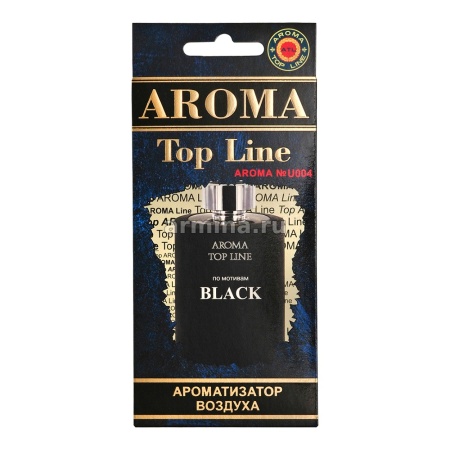 Ароматизатор "AROMA TOP LINE" бумажный №U004 "Bulgari BLACK" /уп-10/60
