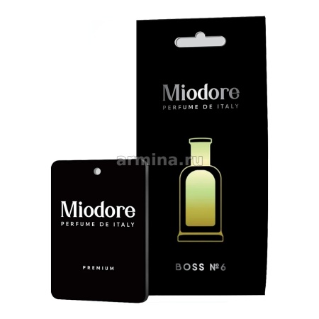 Ароматизатор "MIODORE"  бумажный "BOSS №6" (по мотивам  Boss No.6 Bottled - HUGO BOSS)/22
