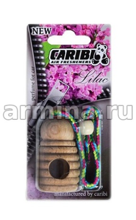 Ароматизатор "CARIBI" деревянный с флаконом, Сирень /10