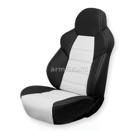 Чехол на сиденье "ДИНАС" Drive к/з 100% (черный/белый)
