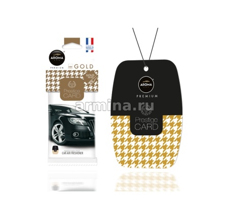Ароматизатор "AROMA CAR" бумажный "Prestige Card" Gold /блок 36