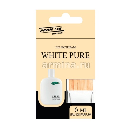 Ароматизатор "PRIME CAR" флакон с деревянной крышкой "Lacoste White Pour", 6 мл /20