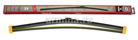 Щетка стеклоочистителя бескаркасная "HEYNER" 700 мм-28" (098) премиум, с доп. резинкой, 1 шт. /50