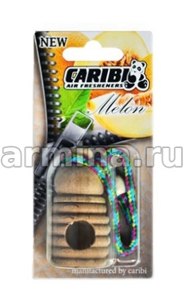 Ароматизатор "CARIBI" деревянный с флаконом, Дыня /10