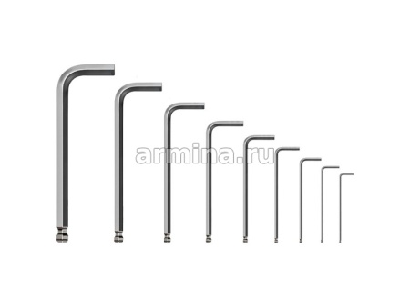 Ключи шестигранные 9 предм., средние, в блистере /60