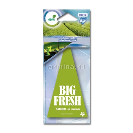 Ароматизатор "FKVJP" бумажный "BIG FRESH" PABF  42 "Зеленый чай" /уп-10/200