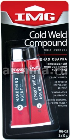 Холодная сварка универсальная "IMG" MG-425 эпоксидная, компаунд, 2х30 г /12