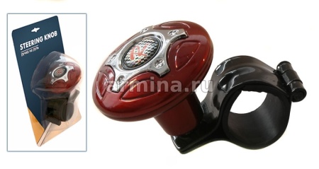 Ручка на руль "Nova Bright" "R" красная + хром (08962) /72