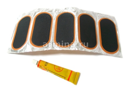 Заплатка для ремонта шин на клею  9 шт., овальные /200