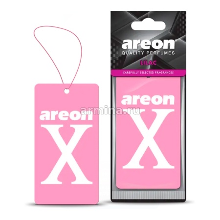 Ароматизатор "AREON" бумажный "X" Lilac, розовый /уп-10/120/360