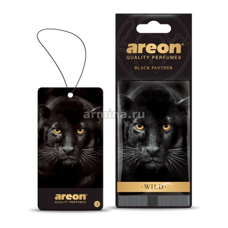 Ароматизатор "AREON" бумажный "WILD" Black Panther /уп-20/360