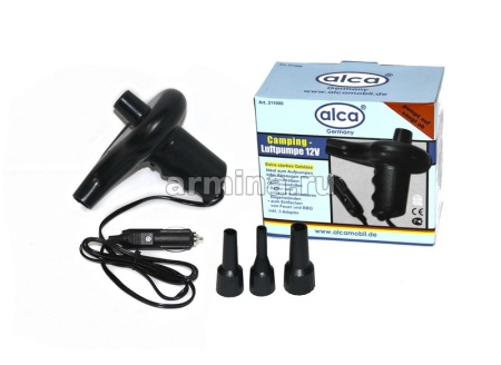 Компрессор "ALCA" 211000 для кемпинга, с 3-мя адаптерами, 12V, 24Вт /20
