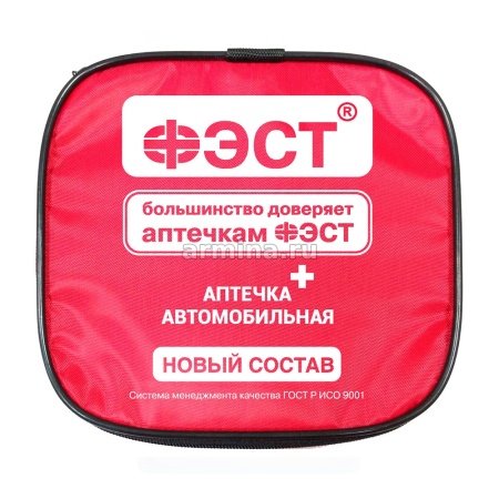 Аптечка для оказания первой помощи в ДТП (автомобильная) "ФЭСТ", мягкий футляр (новый состав) 260н