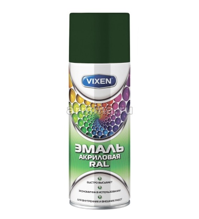 Эмаль акриловая "VIXEN" VX-36005 зеленый мох, аэрозоль, 520 мл /6