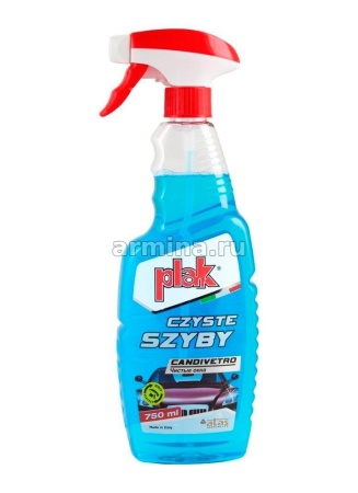 Жидкость для мытья стекол "ATAS" CANDIVETRO "PLAK" спрей, 750 мл /12