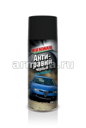 Антигравий "RUNWAY" RW6101 черный, аэрозоль, 450 мл /12