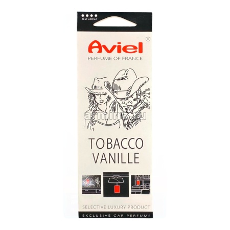 Ароматизатор подвесной "AVIEL" бумажный на зеркало "TOBACCO VANILLE" /10