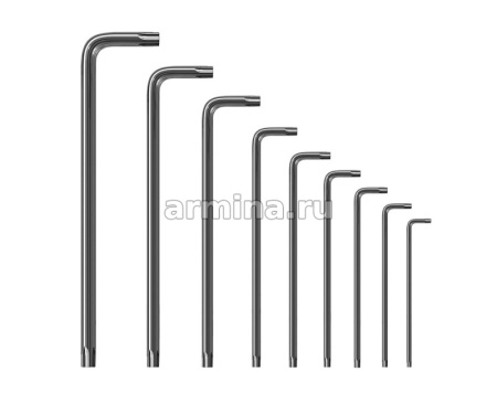 Ключи торцевые "звёздочка" 9 предм., большие, в блистере /60