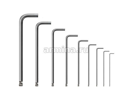 Ключи шестигранные 9 предм., большие, в блистере /60