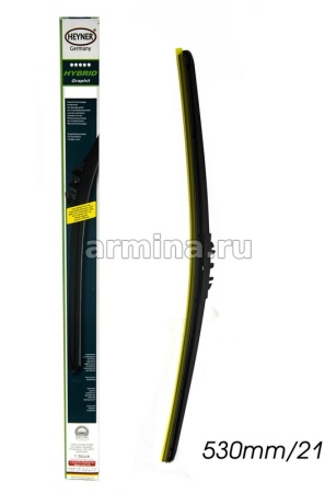 Щетка стеклоочистителя гибридно-бескаркасная "HEYNER" "HYBRID" 530 мм-21" (031) 1 шт. /10/50