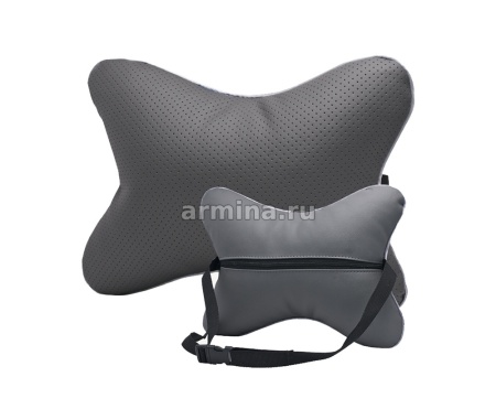 Подушка для шеи "ГЛАВДОР" GL-491 перфорированная, тёмно-серая /4