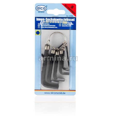 Ключи шестигранные 8 предм. "ALCA" 2-8 мм, укороченные, (457000) /100