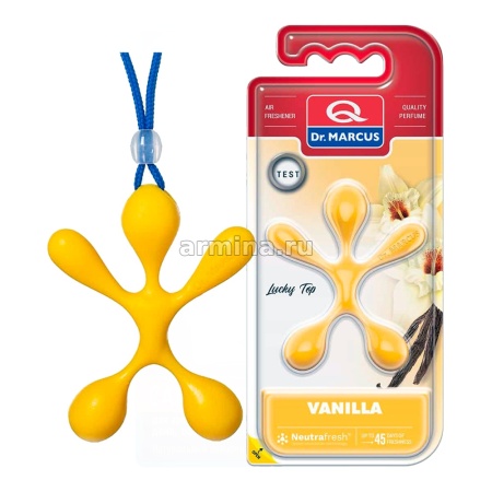 Ароматизатор "Dr.MARCUS" подвеска "Lucky Top" Fresh vanilla /блок 14/56